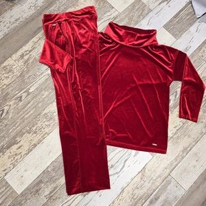 Jones New York Women's Cowel Neck Velour Set Size Large